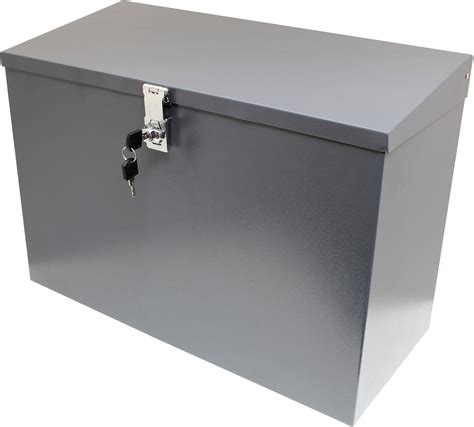 large metal locking box|7x14x2' high metal storage box.